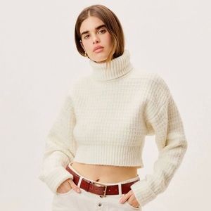 For Love & Lemons Madeline Turtleneck Crop Sweater